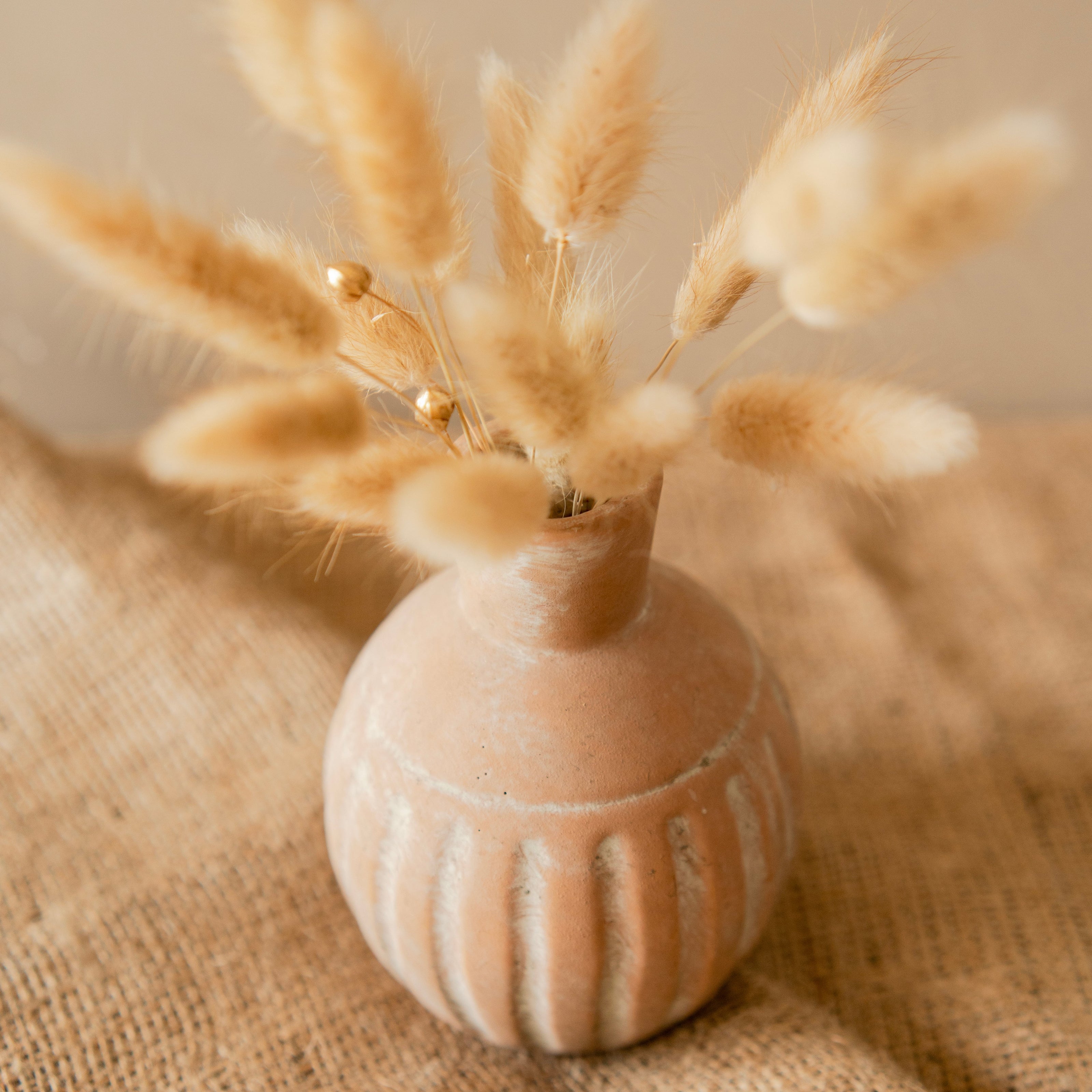 Rustic Porcelain Vase | Aesthetic Handmade Look Decorative Vase for Home Decor & Living Room – ArteCasa - https://artecasa.in/