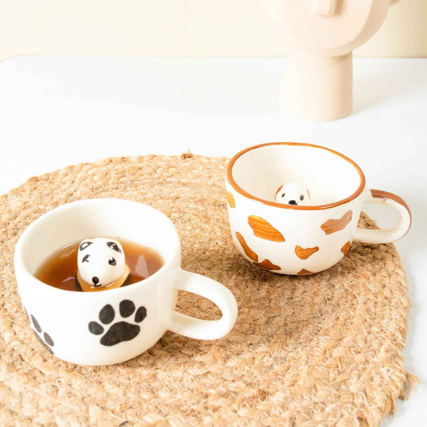 Pet Lover Mug Set (Pack of 2) | Minimal Ceramic Coffee Cups for Animal Lovers – ArteCasa