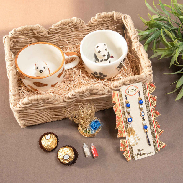 Meow and woof rakhi hamperMeow & Woof Rakhi Hamper | Cute Raksha Bandhan Gift Set for Bhai & Bhabhi – ArteCasa
