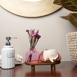 Blush Aroma Diffuser Garden | Reed Diffuser Gift Set with Dried Flowers - https://artecasa.in/
