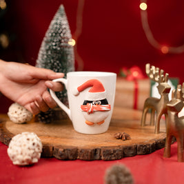 Santa Pengo Mug – Cute Penguin Christmas Mug for Coffee & Cocoa | Festive Holiday Mug for Gifting & Winter Drinks (Set of 1) - https://artecasa.in/