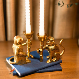 Monkey Mischief Candle holder set of 2 - https://artecasa.in/