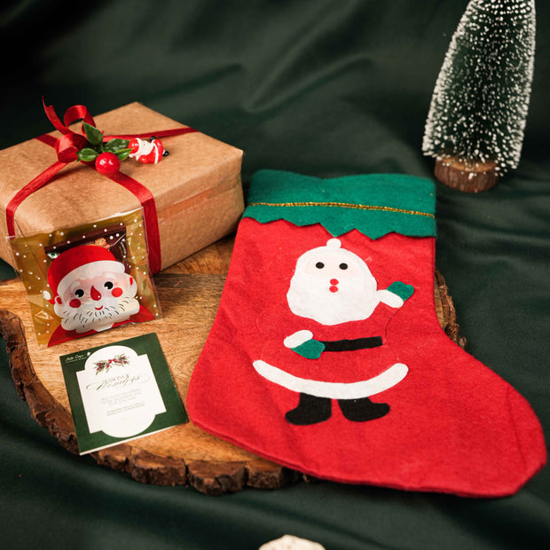 Santa Wish Socks – Christmas Stocking for Gifts & Decor | Festive Santa Stocking for Holiday Decor & Gifting (Set of 1)