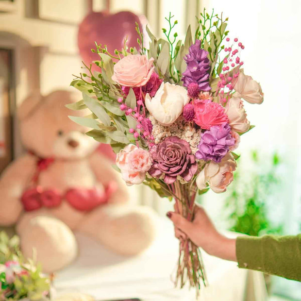 Blush Breeze Dried Flower Bunch – Natural Dried Floral Bouquet for Home Decor | Aesthetic Rustic Flower Arrangement for Styling & Gifting