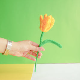 Handcrafted Tulip crochet Rakhi hamper (yellow) - https://artecasa.in/
