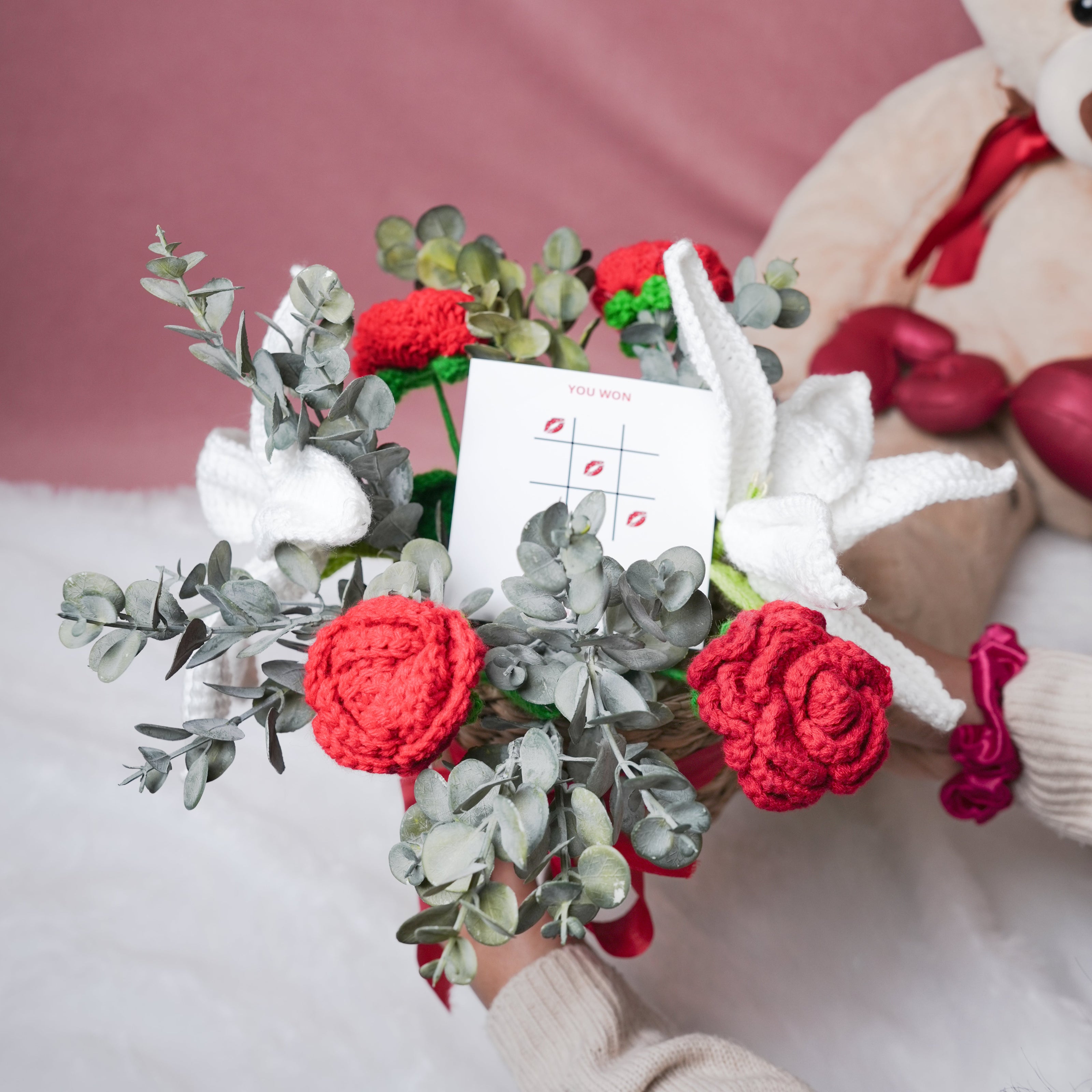 Rustic Romance Bamboo Basket – Handcrafted Floral Gift Hamper | ArteCasa - https://artecasa.in/