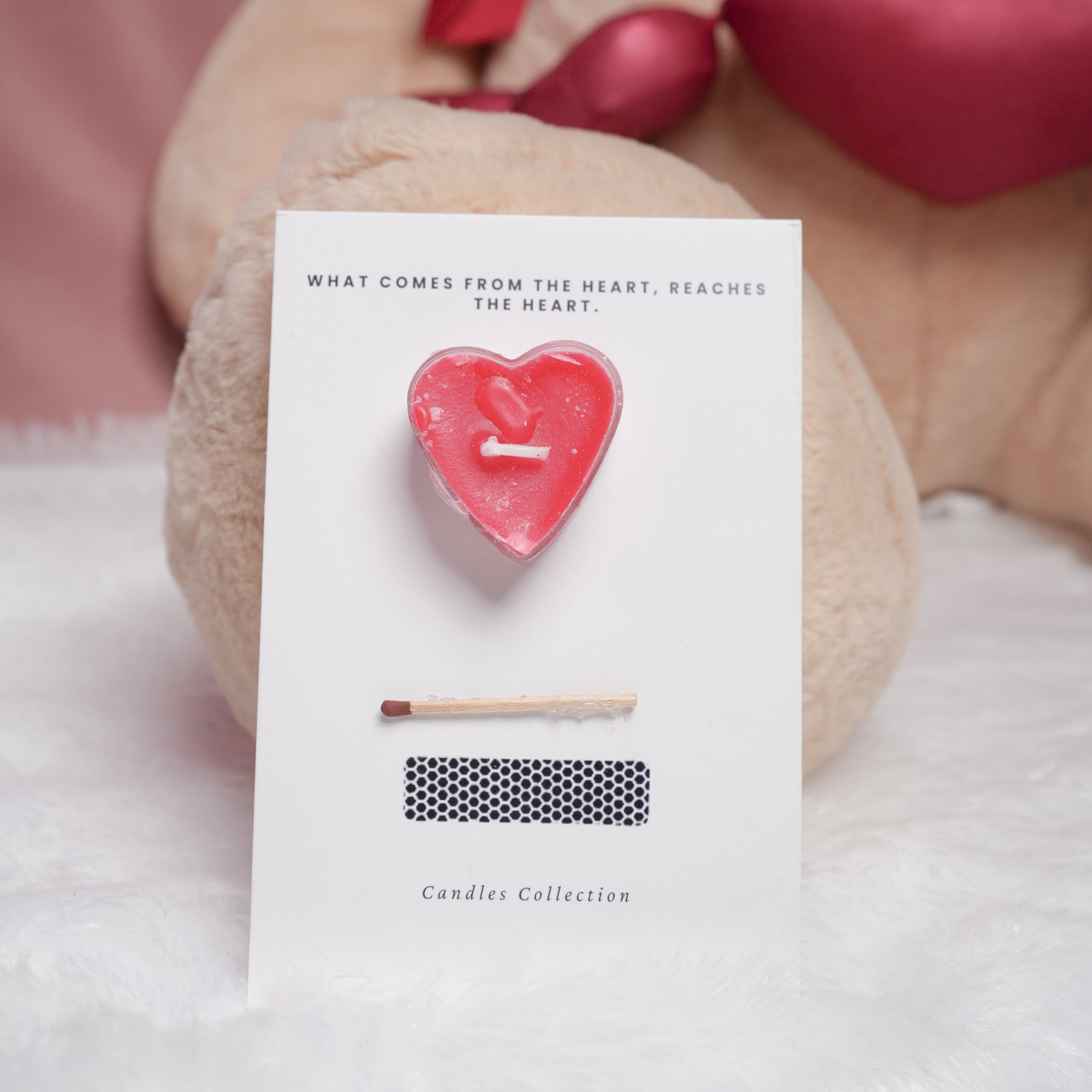 ruby heart candle romantic valentine gift by artecasa