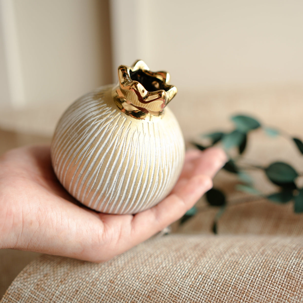 Pomegranate Jewel Vase Medium | Luxury Decor – ArteCasa - https://artecasa.in/