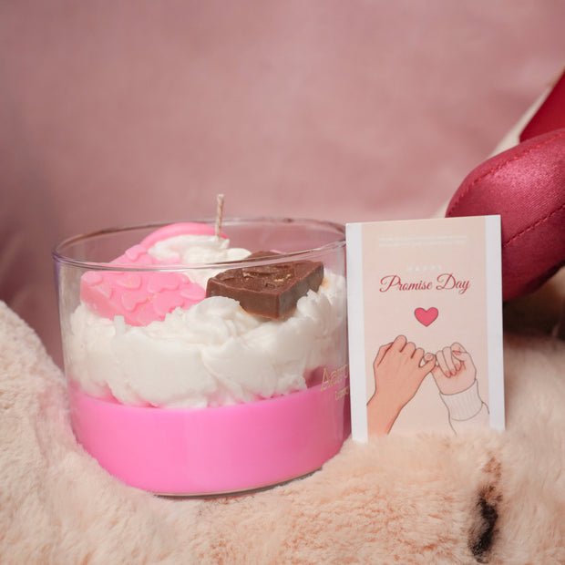Sugar Rush Candle – Dessert Style Pink Candle | Artecasa - https://artecasa.in/