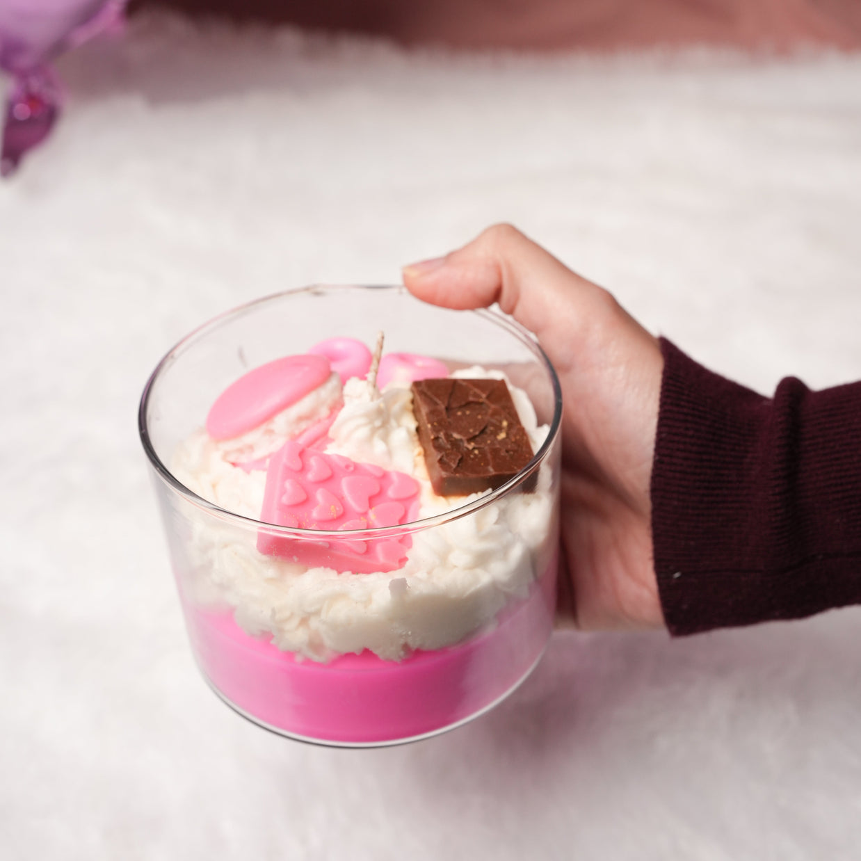 Sugar Rush Candle – Dessert Style Pink Candle | Artecasa