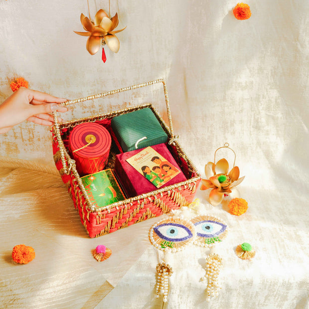Crimson Red Diwali Hamper | Premium Festive Gift Box