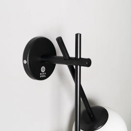 twin glass wall lamp
