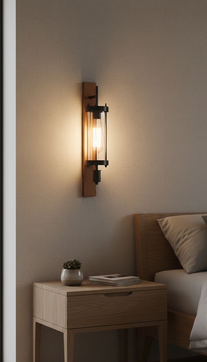 CWS227 Edison column wall sconce - The Black Steel