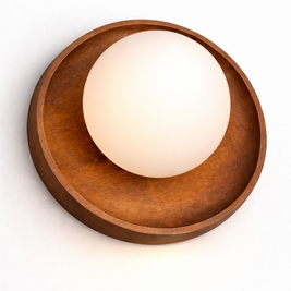 CWS231 Elegant walnut wall light fixture