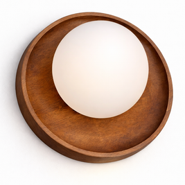 CWS231 Elegant walnut wall light fixture