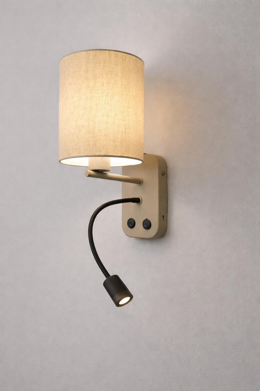 CWS230 Dual Glow Beige Sconce - The Black Steel