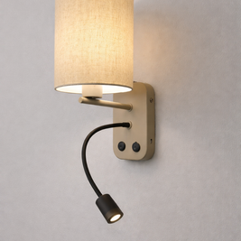 CWS230 Dual Glow Beige Sconce - The Black Steel