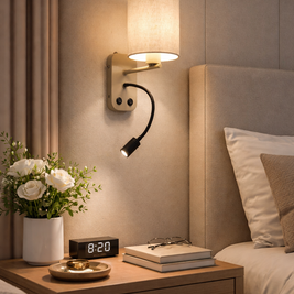 CWS230 Dual Glow Beige Sconce - The Black Steel