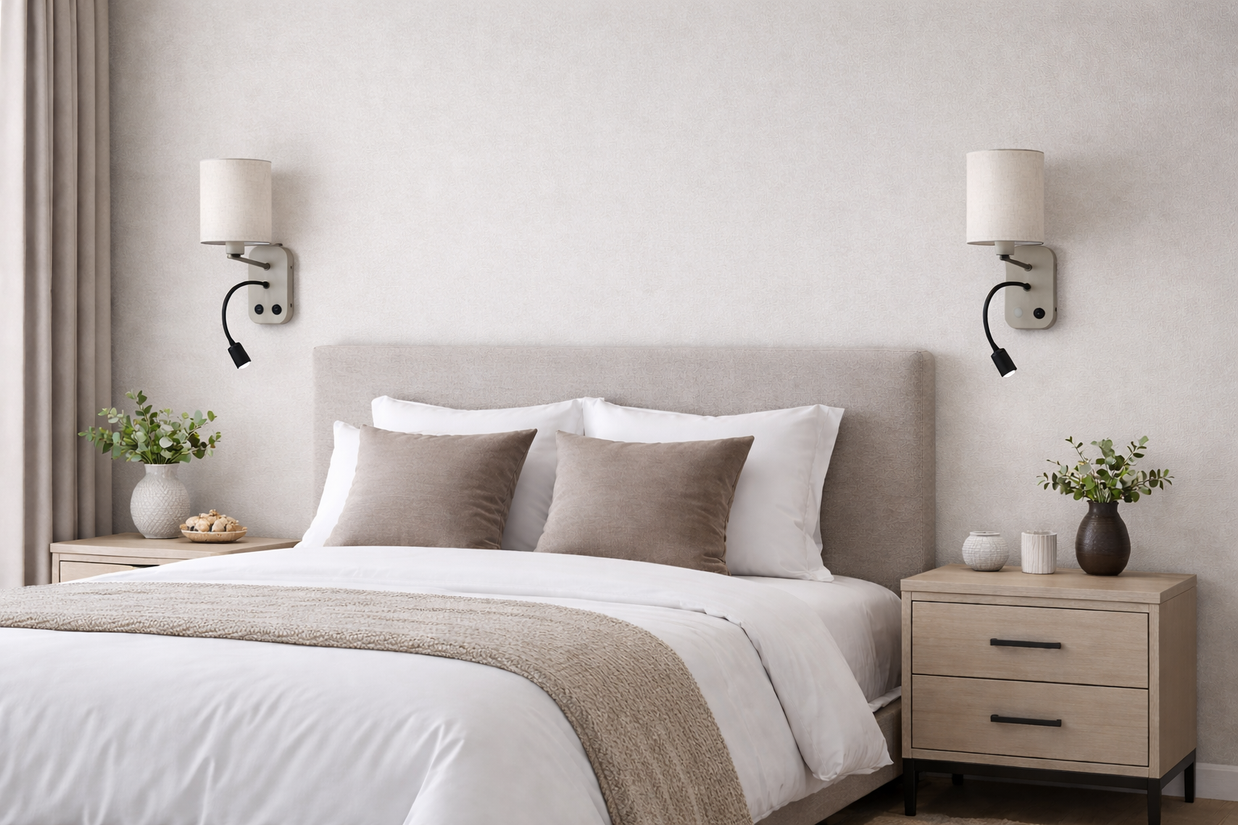 CWS230 Dual Glow Beige Sconce - The Black Steel