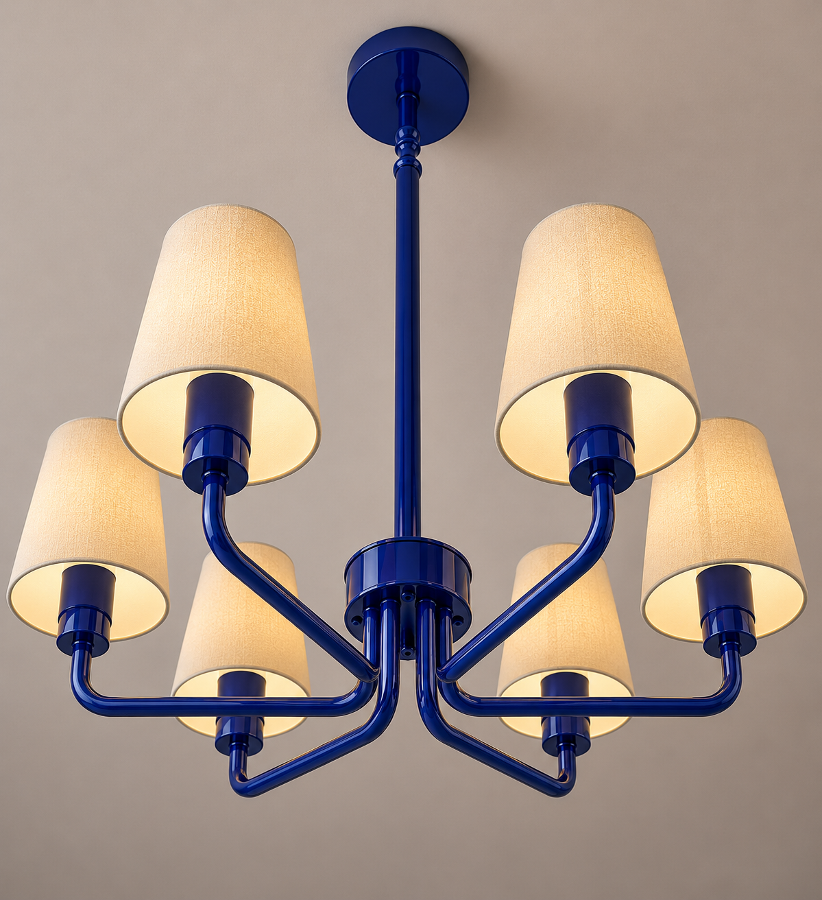 Royal Blue Contemporary Ceiling Light