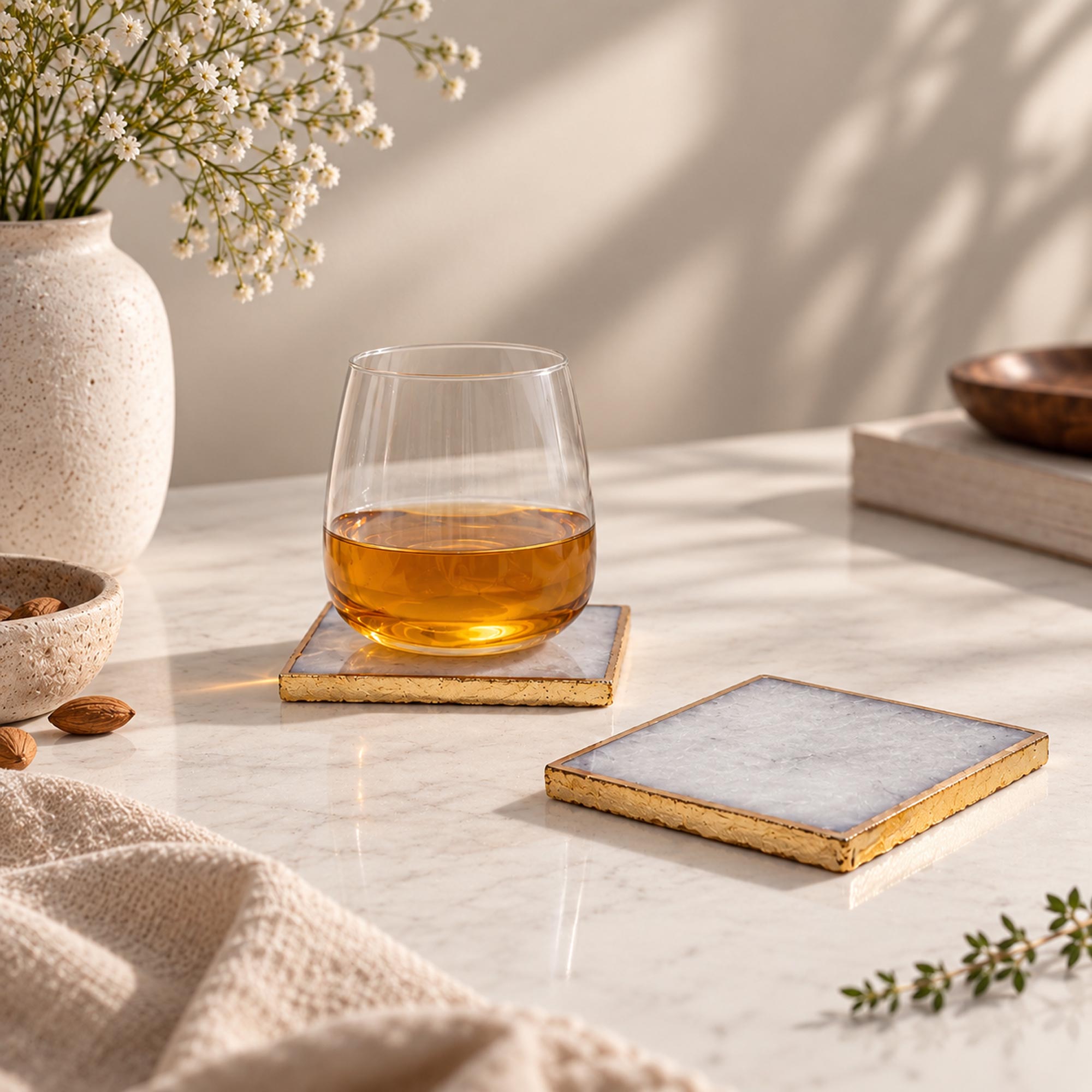 Semi Precious Coasters Set of 4