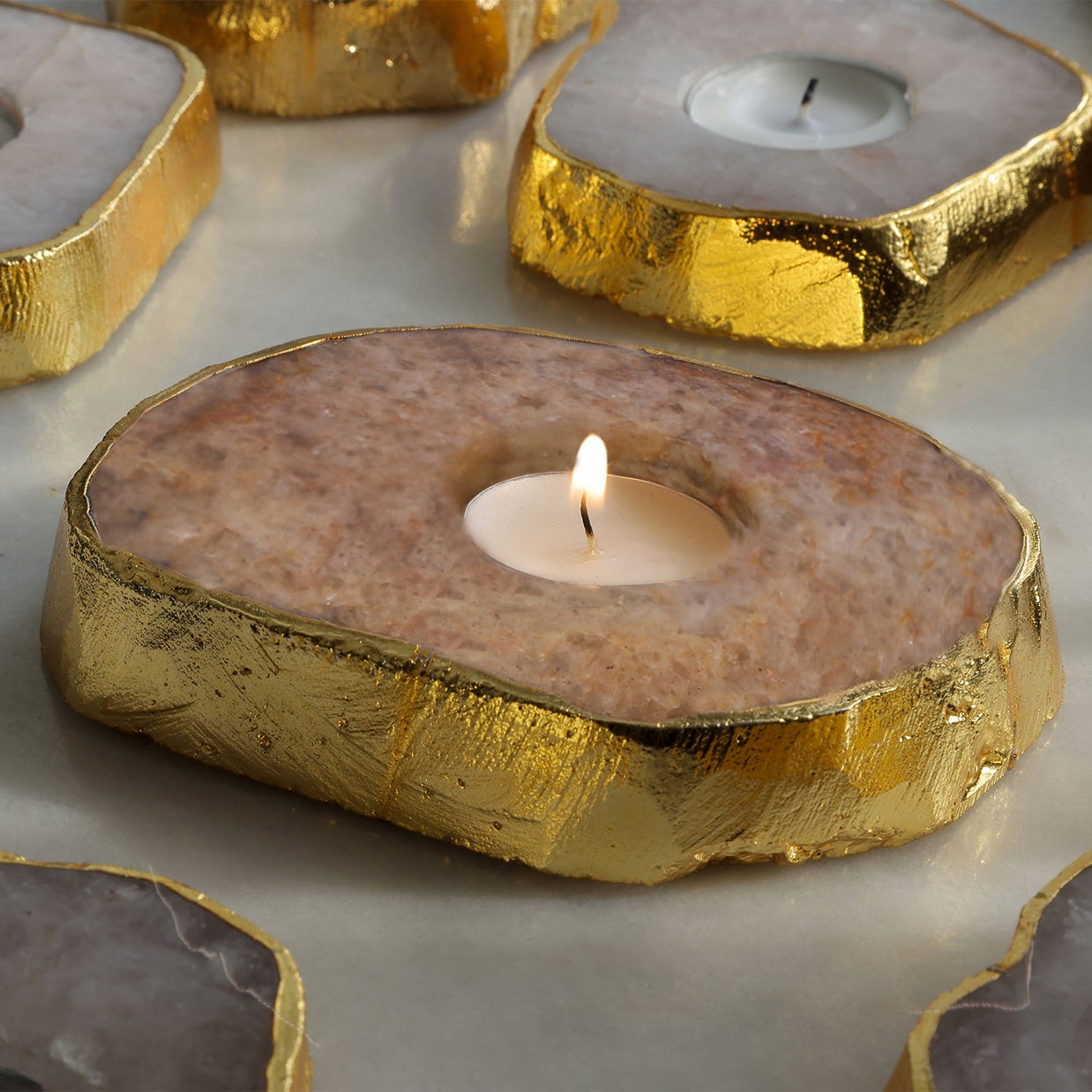 Semi Precious Tea Light Holder