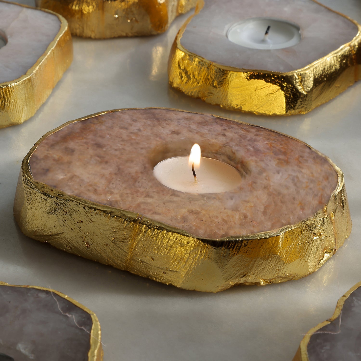 Semi Precious Tea Light Holder