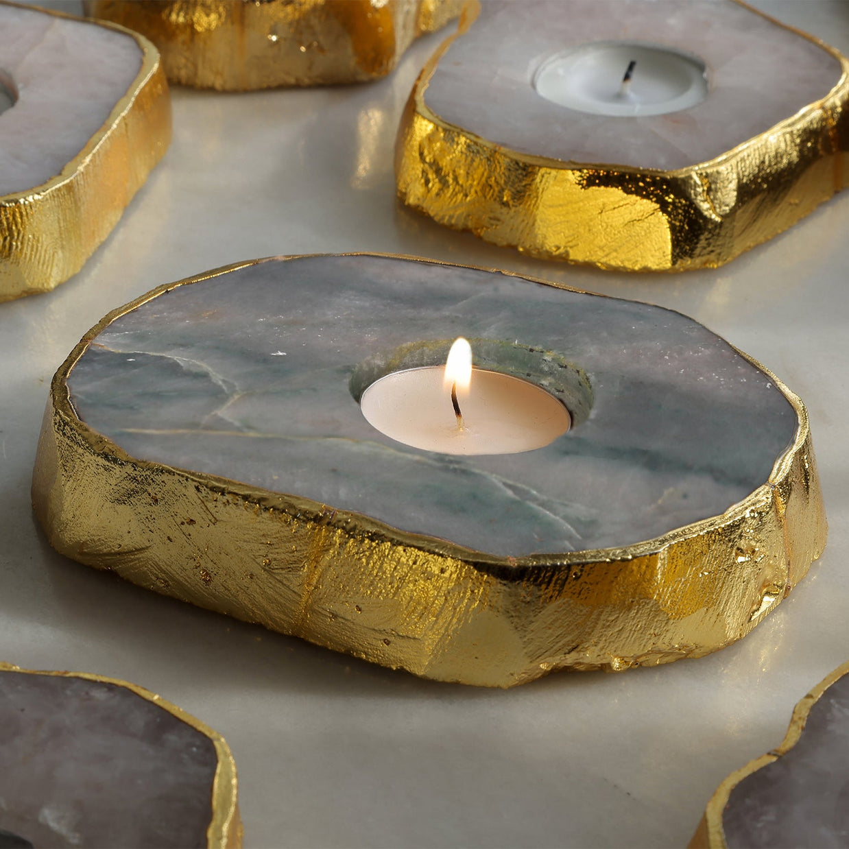 Semi Precious Tea Light Holder