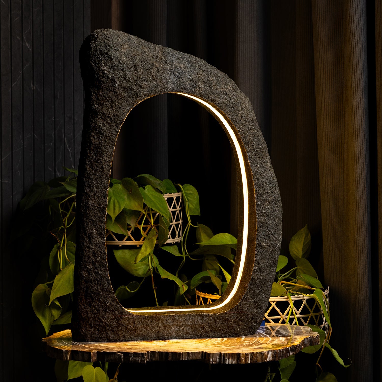 Hollow Boulder Lamp