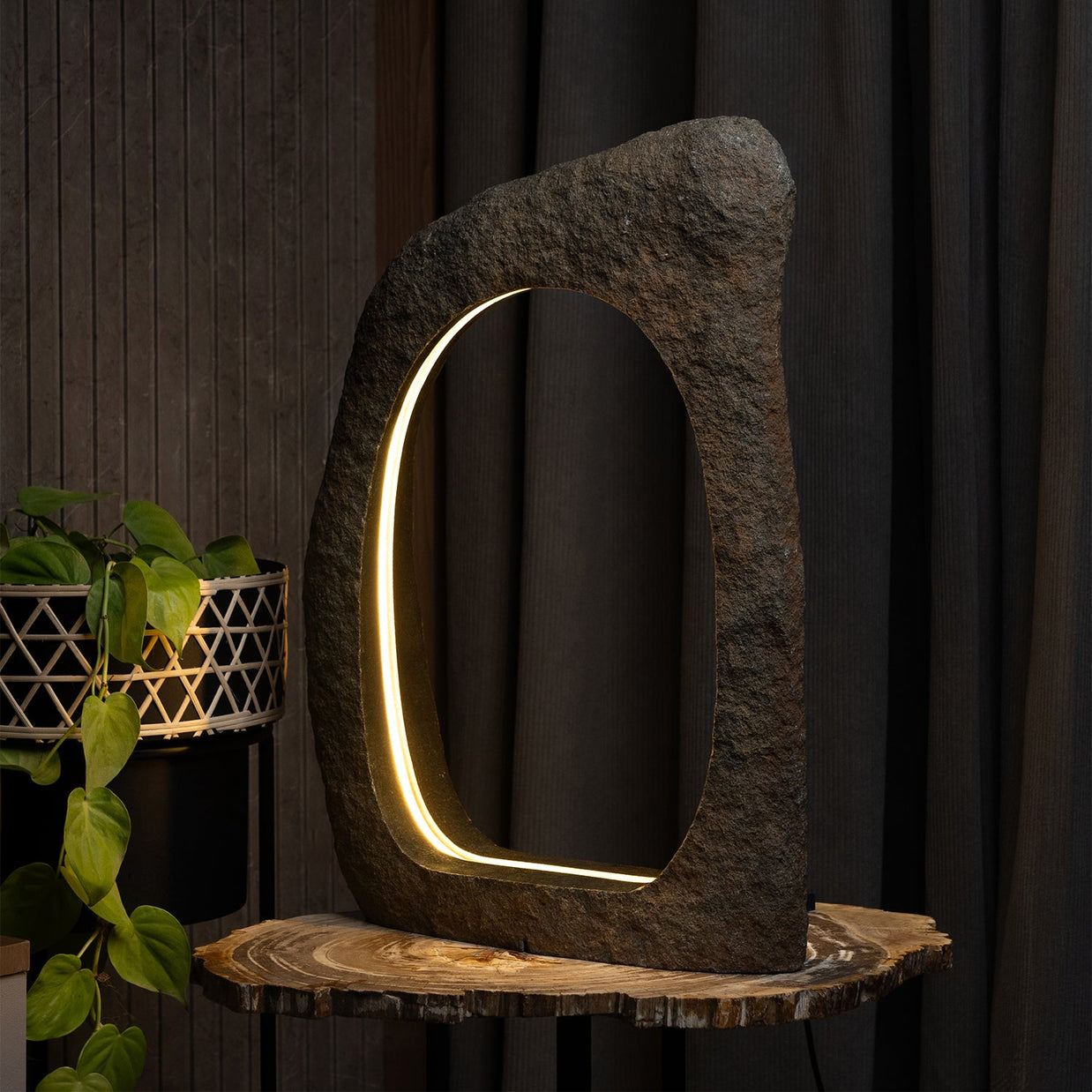 Hollow Boulder Lamp