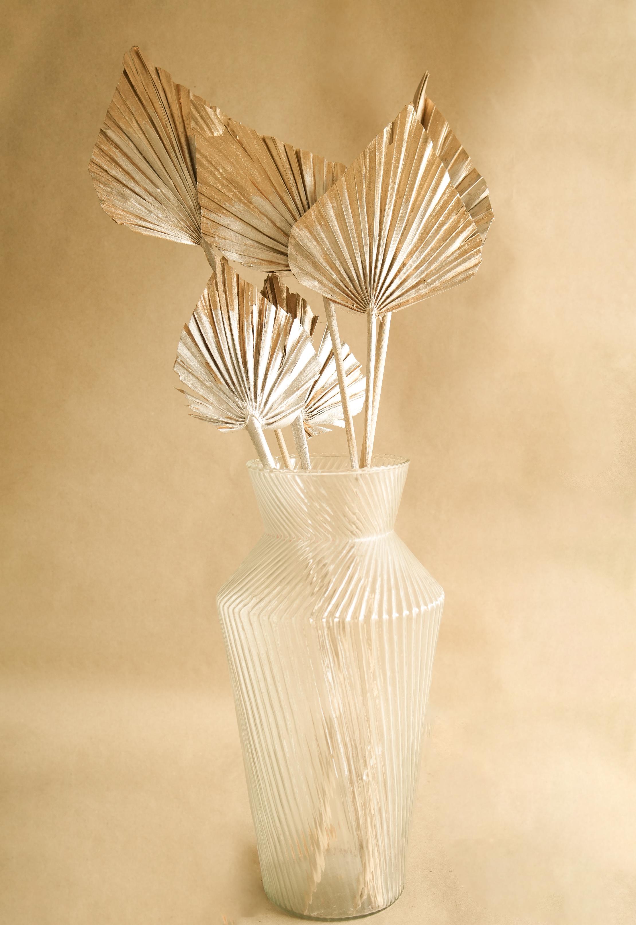 Golden Silver dual tone palm leaves - https://artecasa.in/