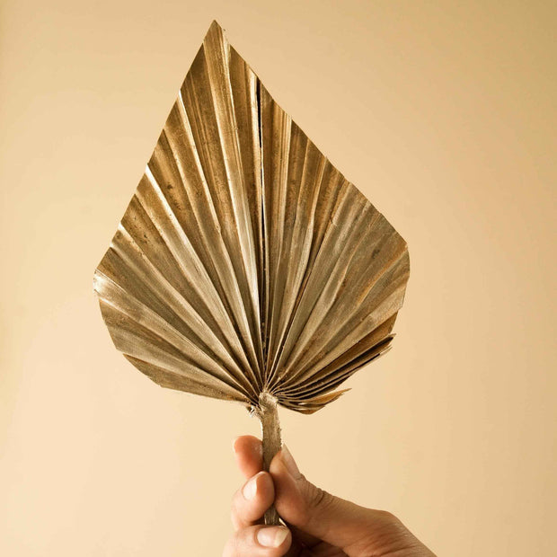 Golden Silver dual tone palm leaves