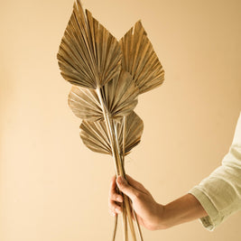 Golden Silver dual tone palm leaves - https://artecasa.in/