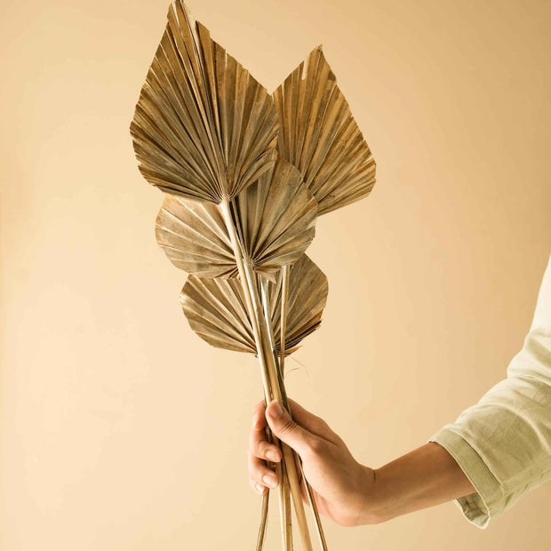 Golden Silver dual tone palm leaves