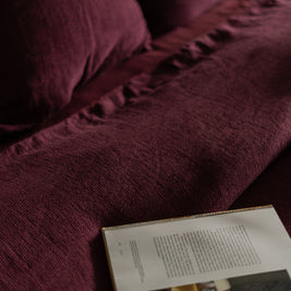 Berry waffle duvet cover set