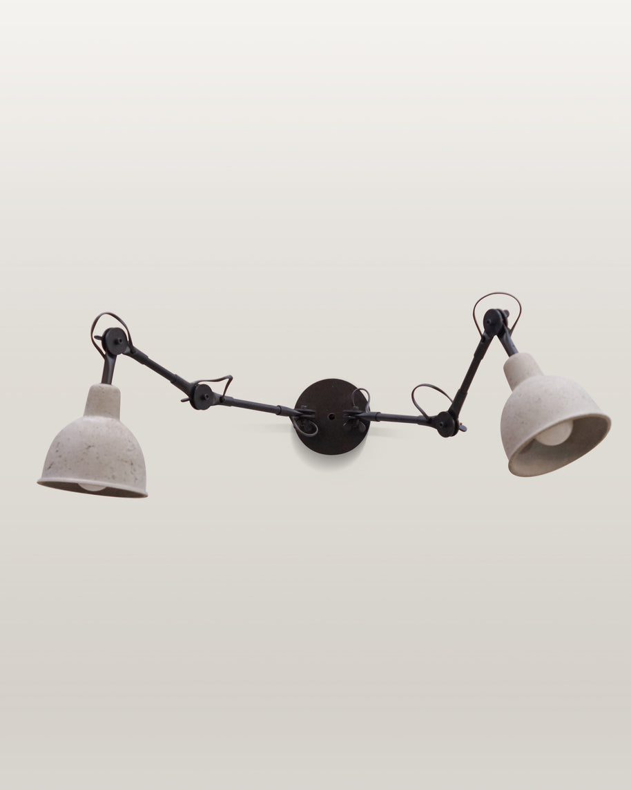 Industrial Movable Wall Light with Concrete Shade