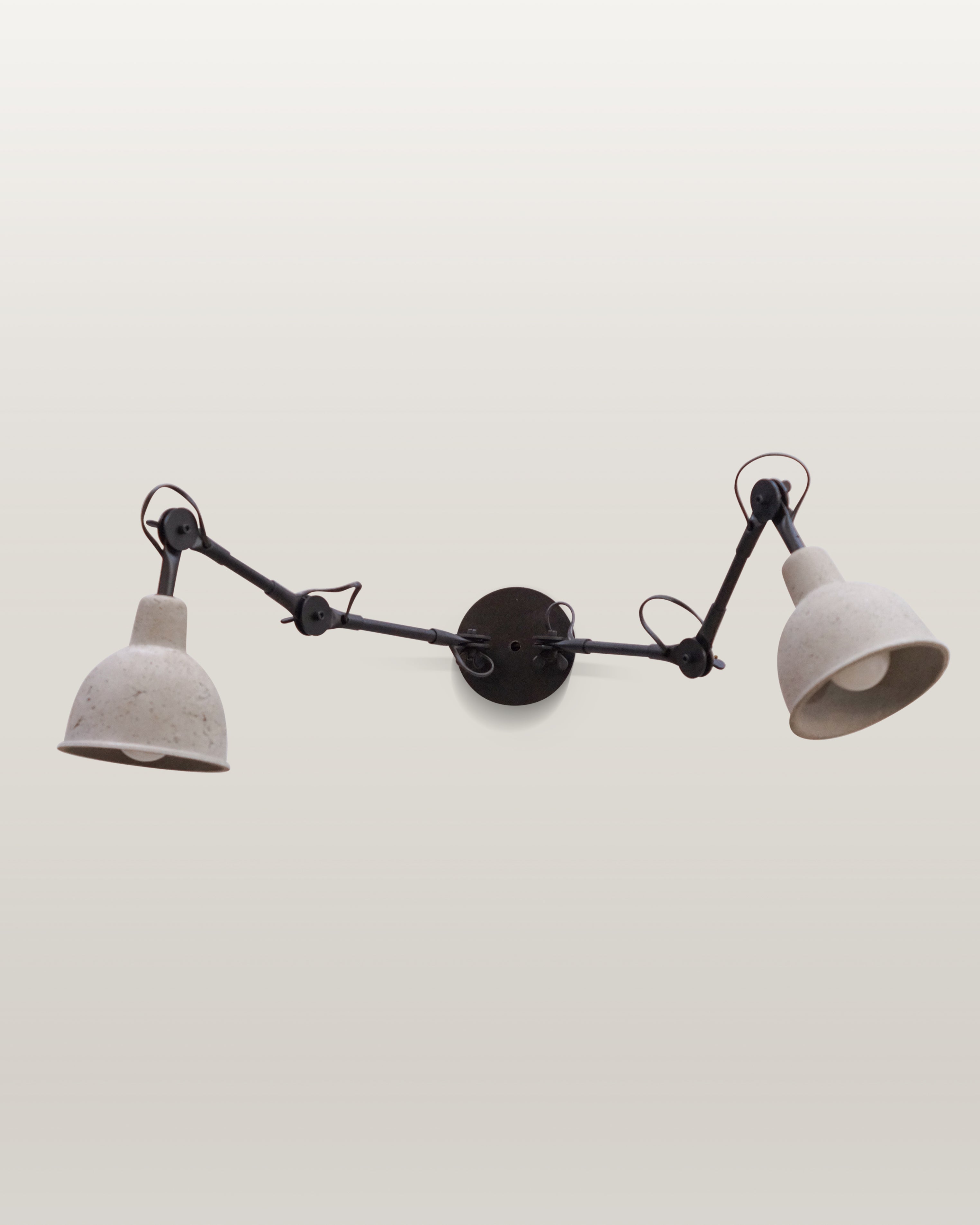 Industrial Movable Wall Light with Concrete Shade