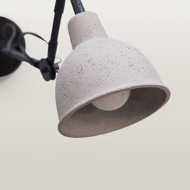 Industrial Movable Wall Light with Concrete Shade