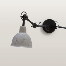 Industrial Movable Wall Light with Concrete Shade