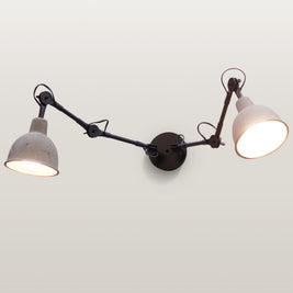 Industrial Movable Wall Light with Concrete Shade