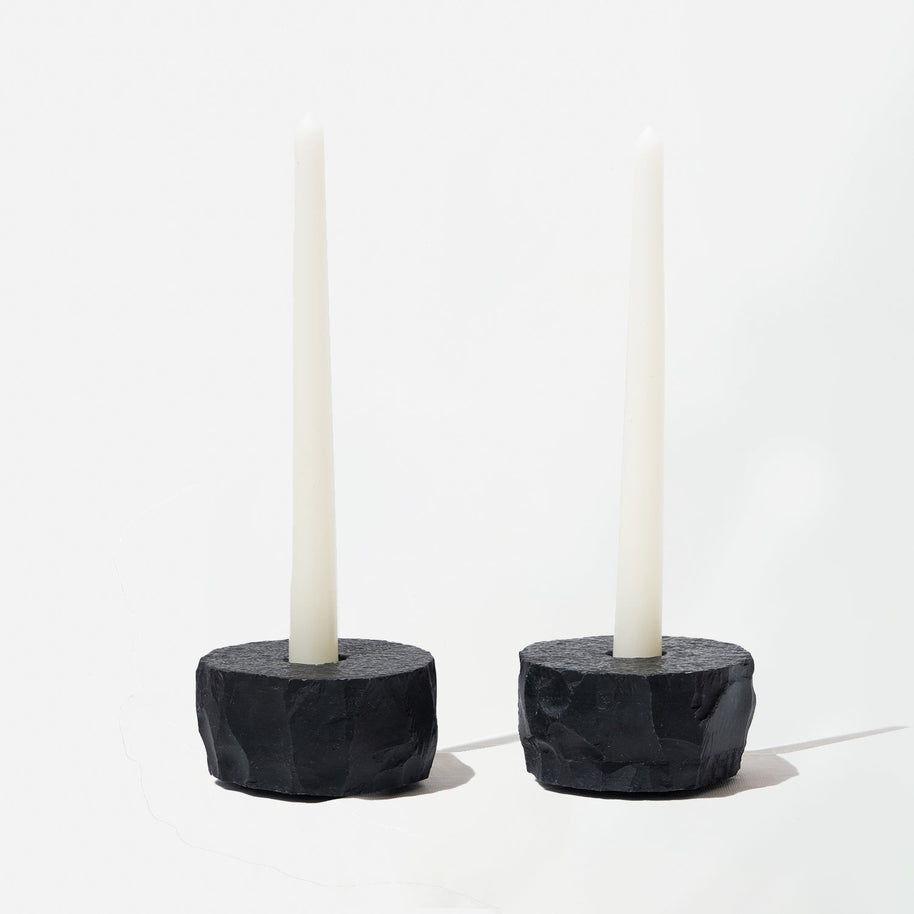 Slate Round Candle Holder