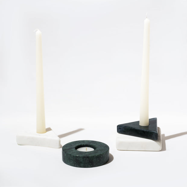 Triangle Marble Candle Holder