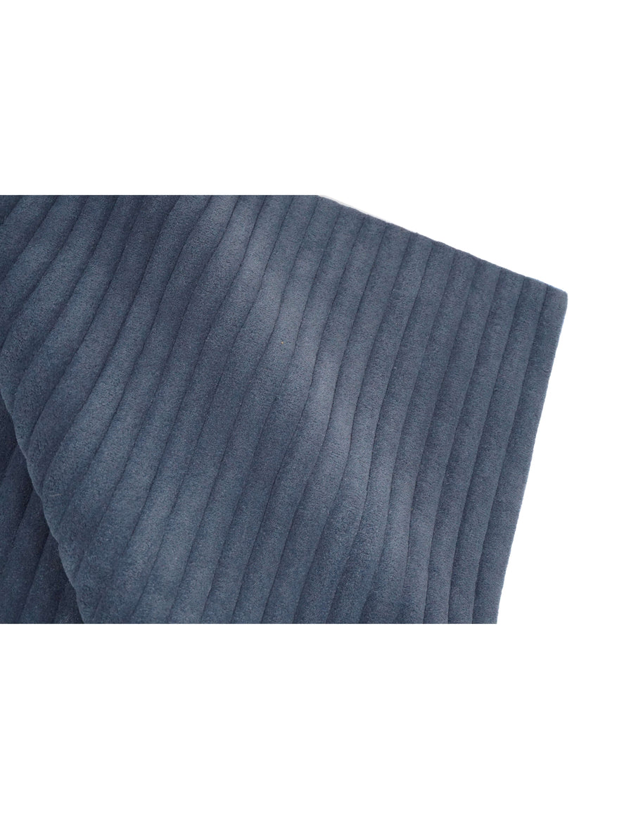 S C U L P T E D - C O R D U O Y luxury handmade rug by Cherom, navy New Zealand wool, contemporary design.