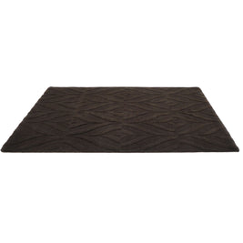 S C U L P T E D - W A V E luxury handmade rug by Cherom, dark New Zealand wool, contemporary design