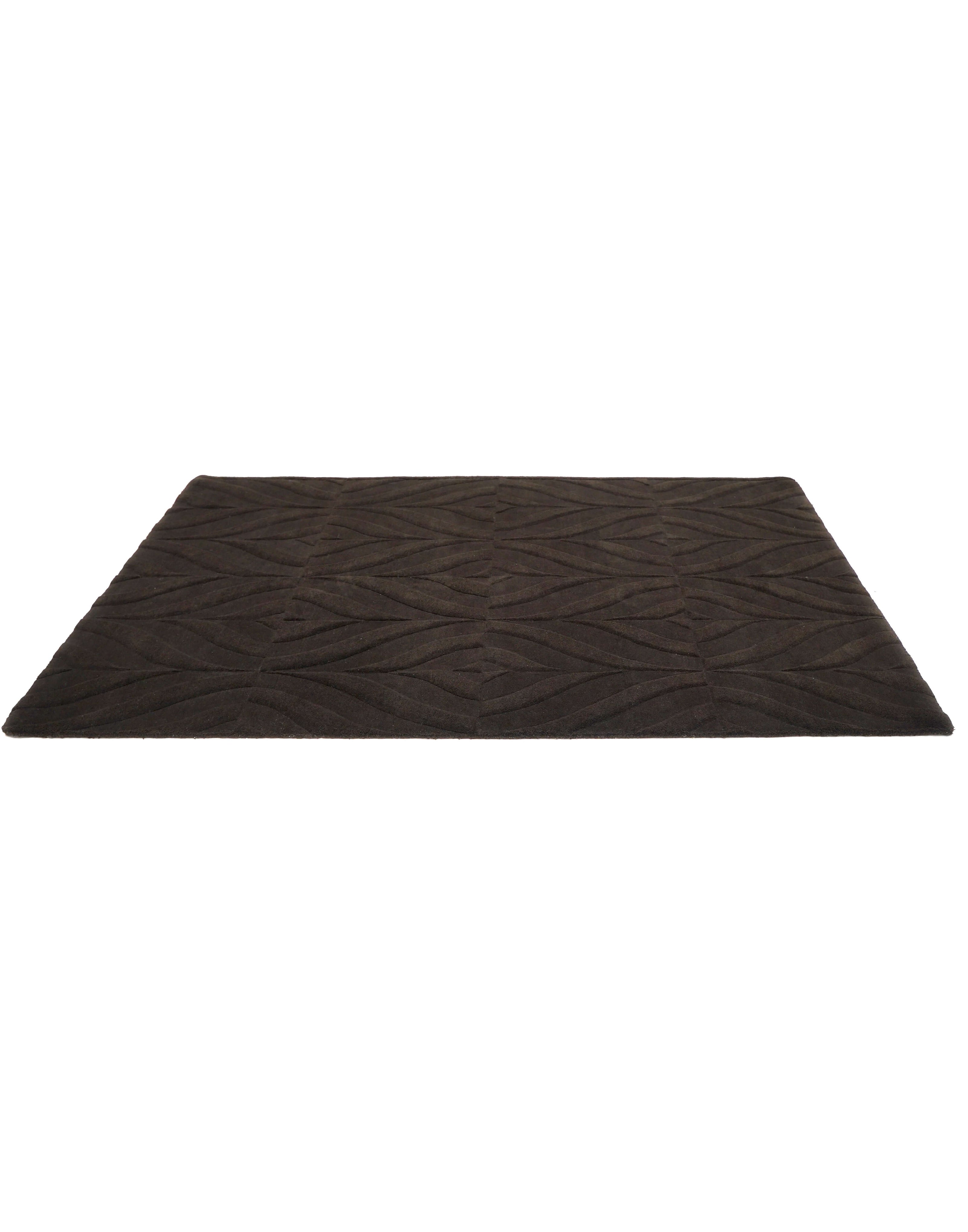 S C U L P T E D - W A V E luxury handmade rug by Cherom, dark New Zealand wool, contemporary design