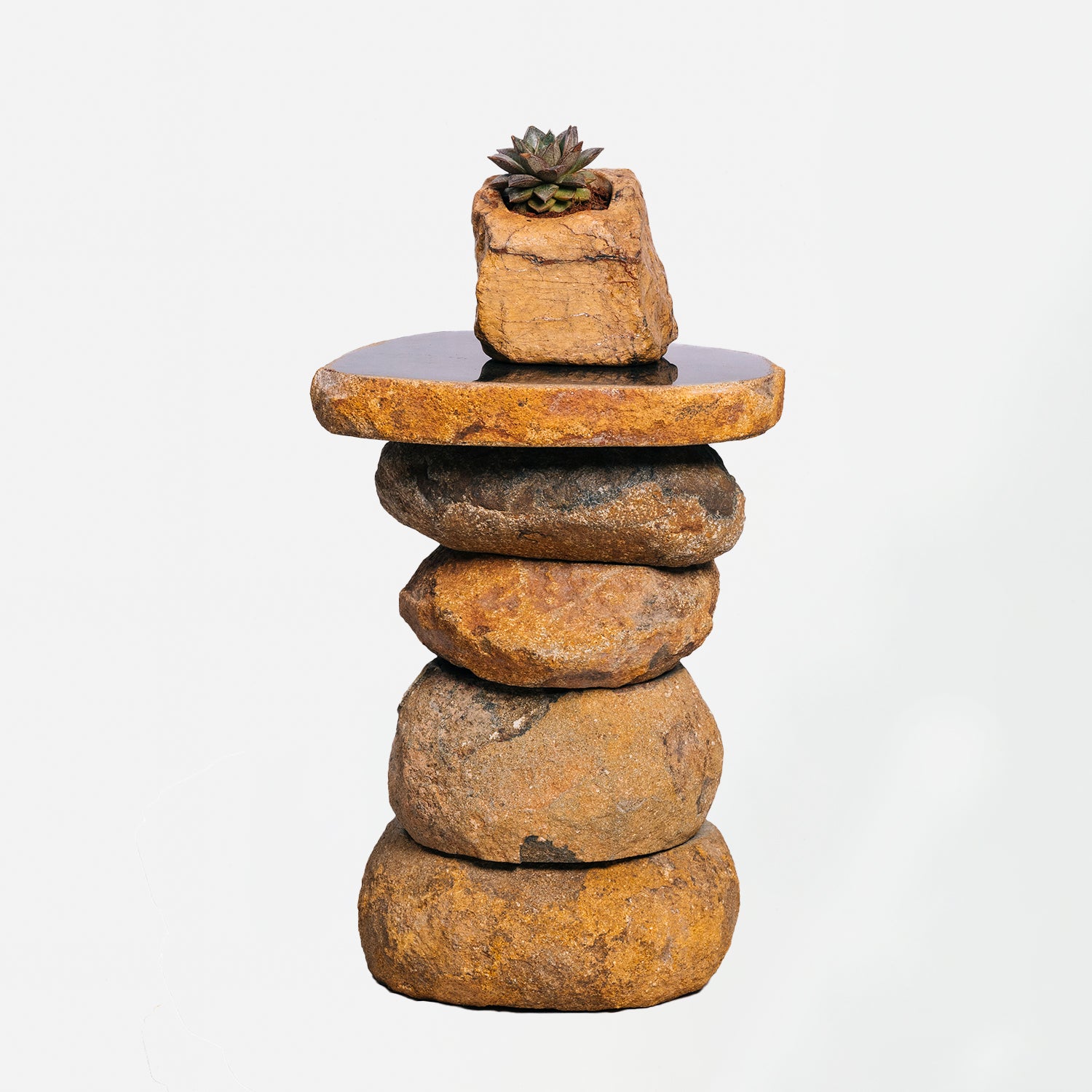 Stacked Boulder Side Table