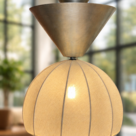 Decorative pendant light with a modern design in an indoor setting