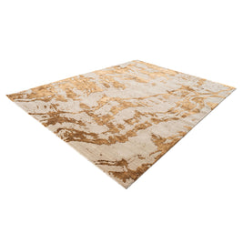 R I A L T O luxury handmade rug by Cherom in tonal beige New Zealand wool.