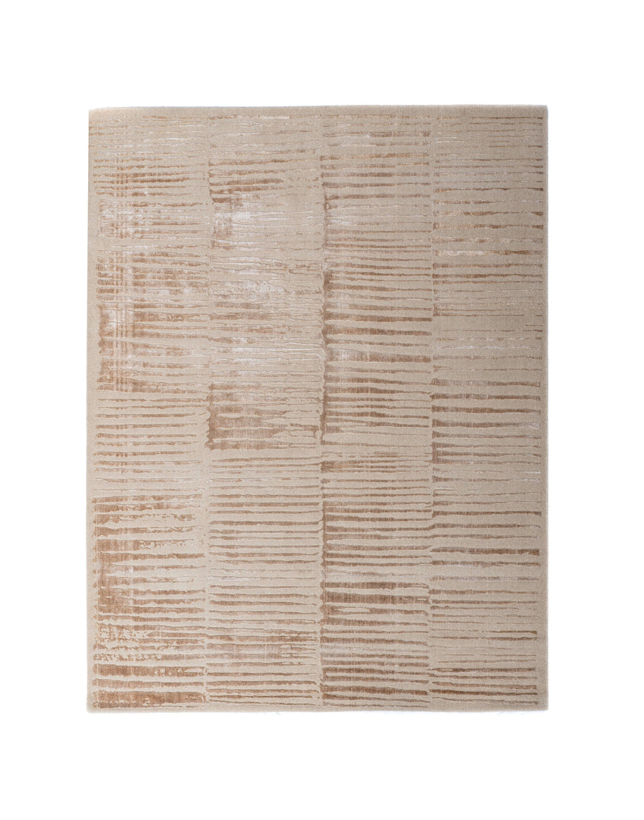 E P I C U R E luxury handmade rug by Cherom, New Zealand wool, contemporary design in neutral color.