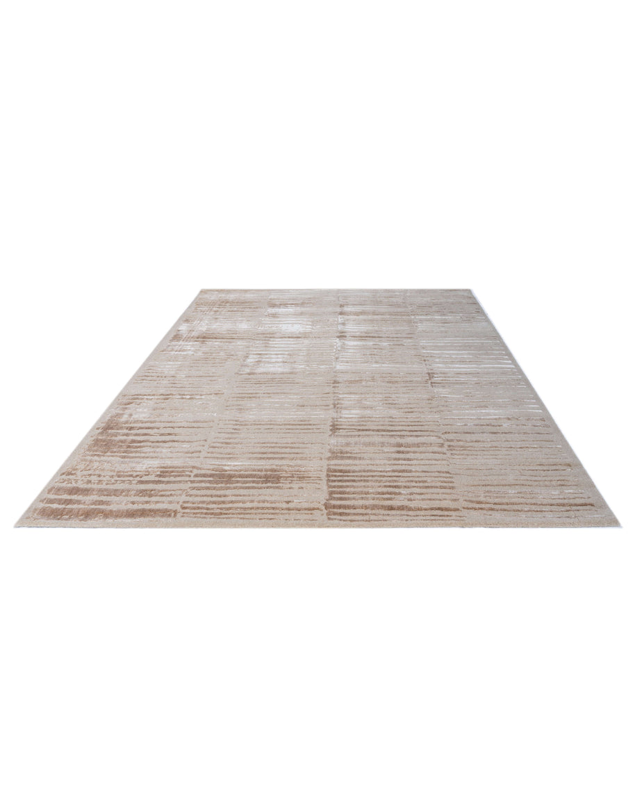 E P I C U R E luxury handmade rug by Cherom, beige New Zealand wool, contemporary design.